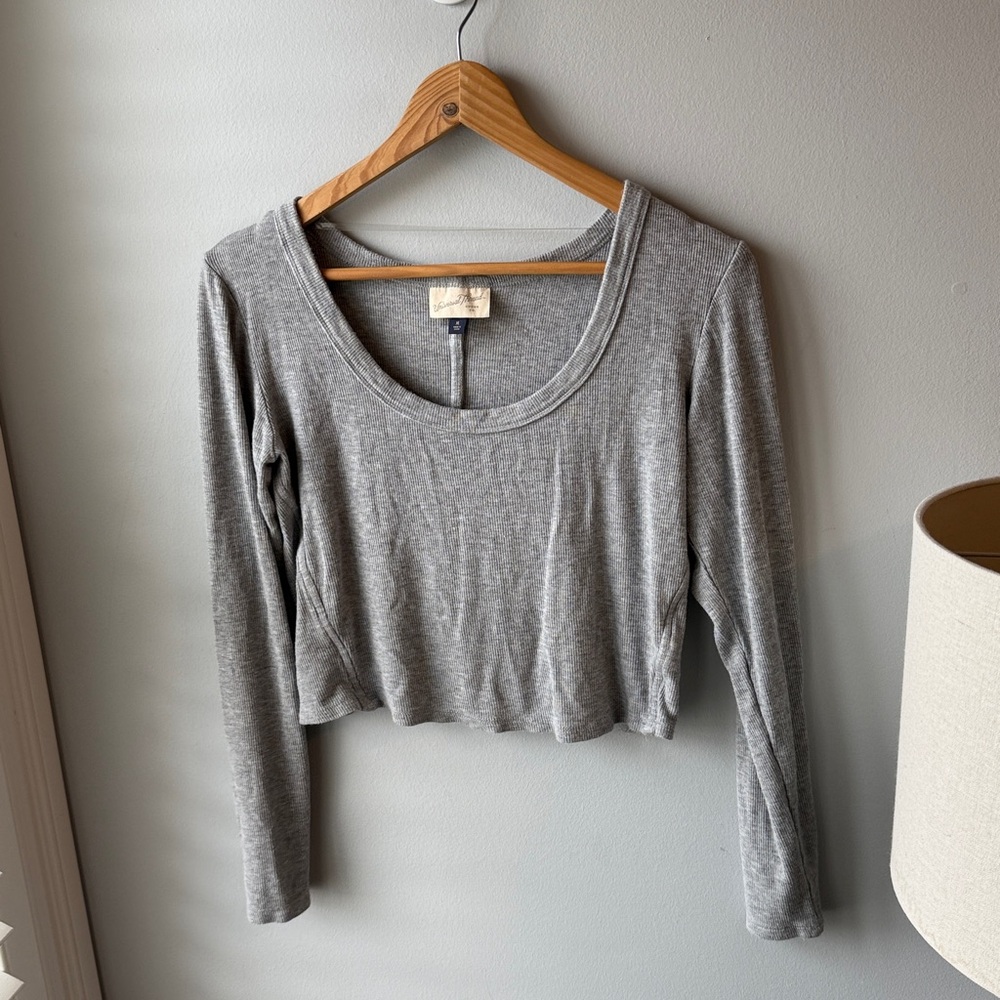 Universal Thread Cropped Ribbed Long Sleeves - Picture 2 of 8